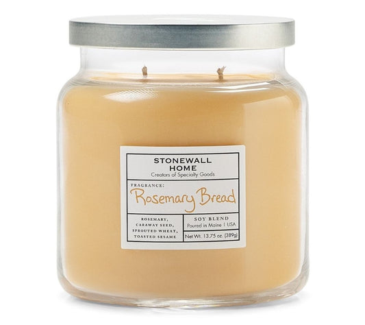 Stonewall Jar Medium Rosemary Bread von Stonewall Kitchen kaufen | Duft: Kümmelsamen, Rosmarin, Olive | Brenndauer: 170 Stunden