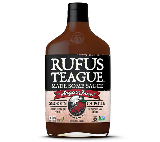 Smoke 'N Chipotle - Sugar Free 13 oz. von Rufus Teague kaufen | Süß, rauchig, würzig, zuckerfrei | Ideal zu Gegrilltem, Gemüse und Sandwiches