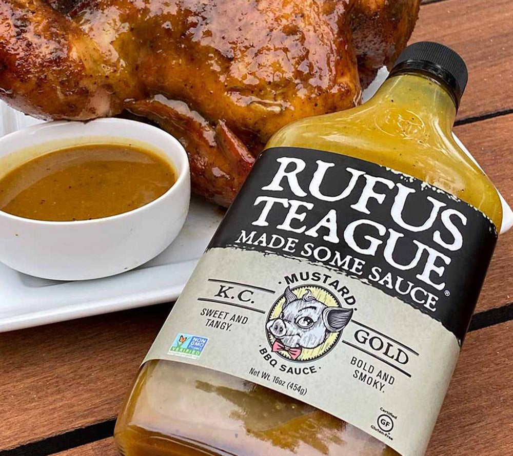 KC Gold BBQ 15 oz. von Rufus Teague kaufen | Würzig, süß, rauchig, intensiv | Ideal zu Fleisch, Hühnchen und Gemüse