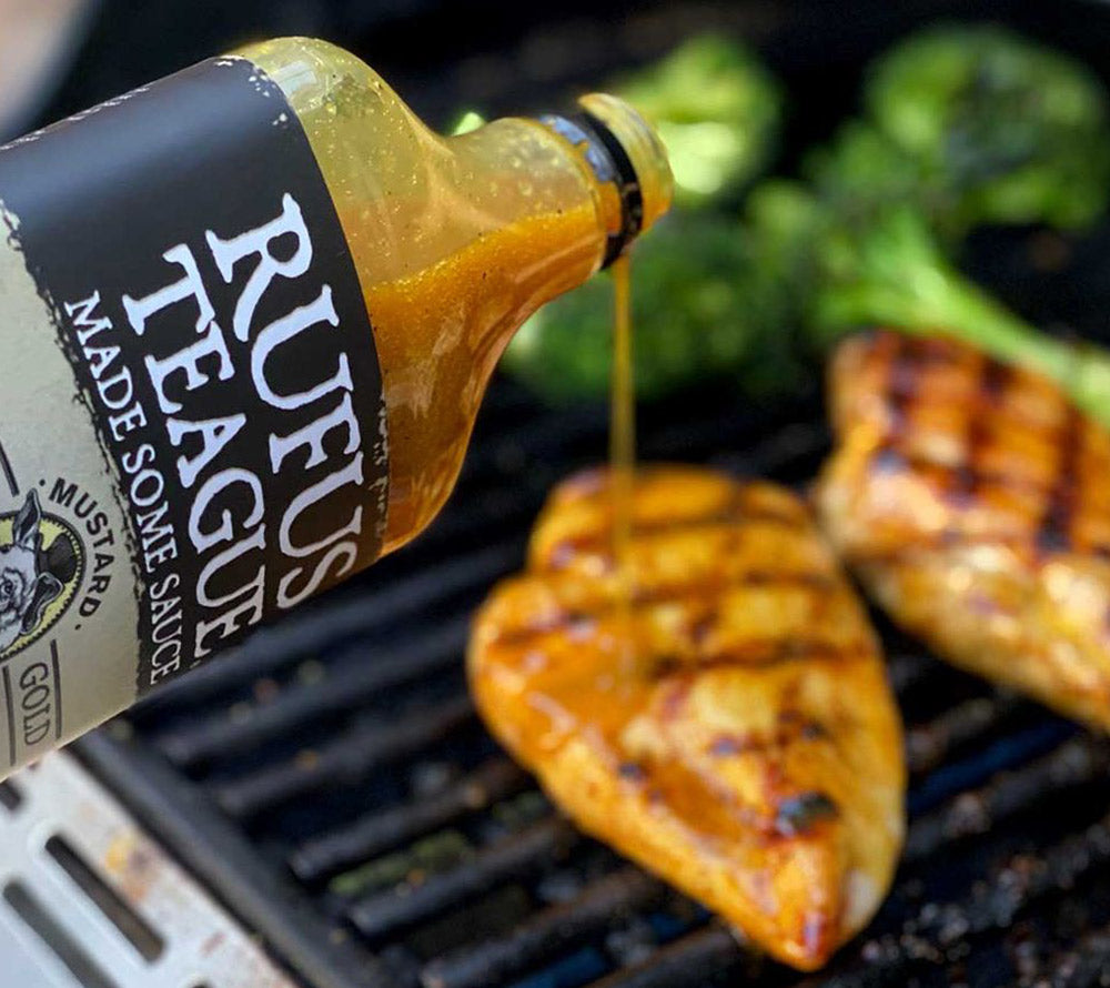 KC Gold BBQ 15 oz. von Rufus Teague kaufen | Würzig, süß, rauchig, intensiv | Ideal zu Fleisch, Hühnchen und Gemüse