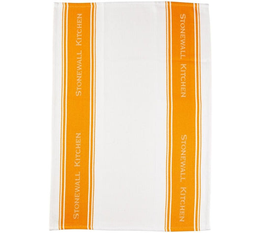 Tea Towel Orange von Stonewall Kitchen kaufen | Geschirrtuch mit orangen Streifen | 100 % Baumwolle
