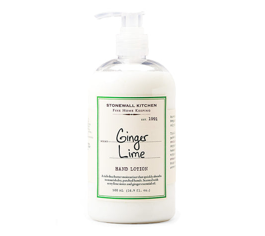 Ginger Lime Hand Lotion von Stonewall Kitchen kaufen | belebende Handlotion mit Ingwer und Limette | perfekt für die tägliche Handpflege | EU-weiter Versand