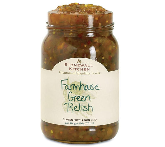 Farmhouse Green Relish von Stonewall Kitchen kaufen | Balance zwischen Süße und Schärfe | Perfekt abgestimmt für Hot Dogs und Grillgerichte