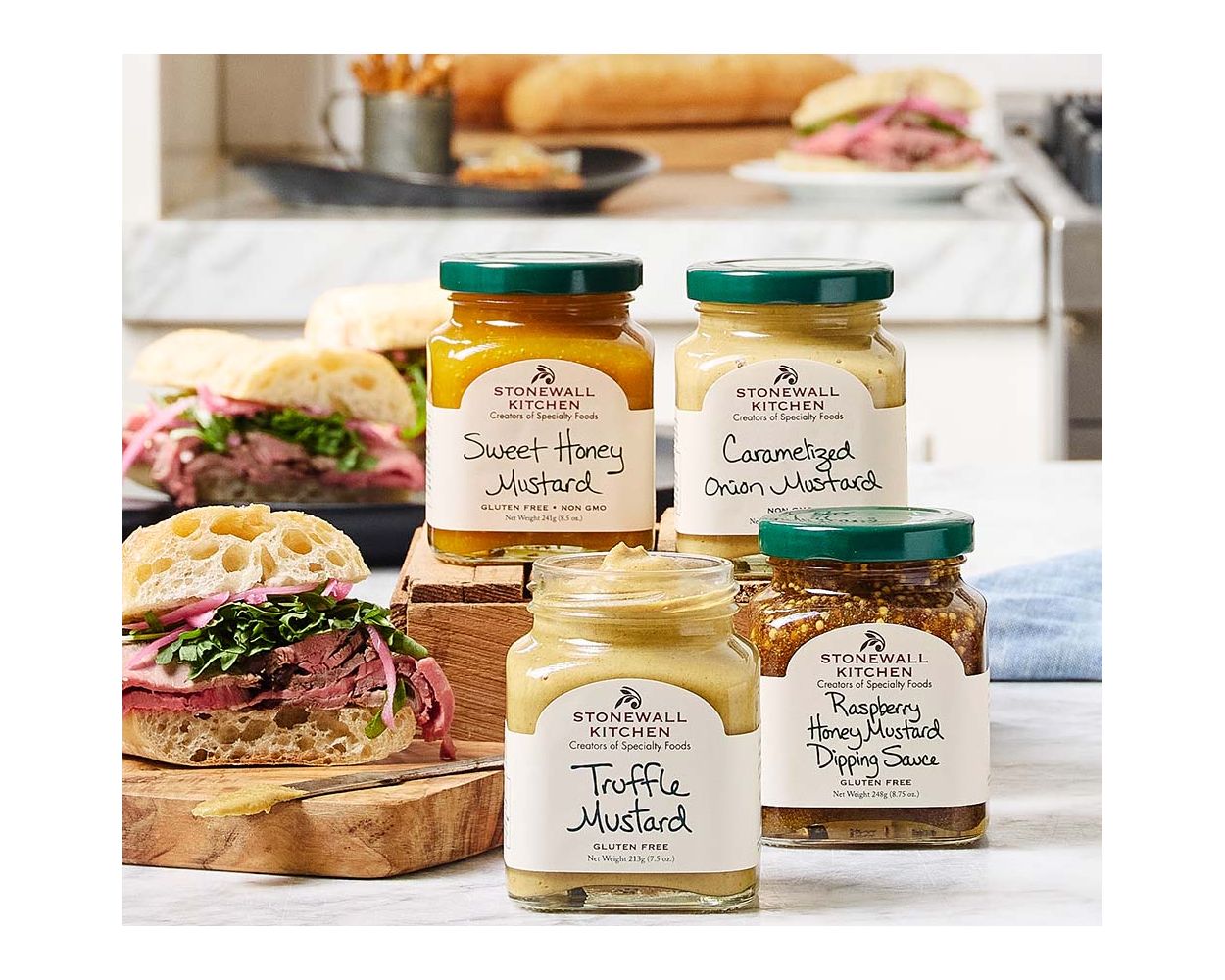 Mustard von Stonewall Kitchen kaufen | mit süßlichen und würzigen Noten | Ideal für Sandwiches, Burger und Vinaigrettes