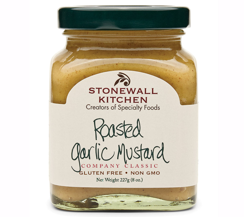 Roasted Garlic Mustard von Stonewall Kitchen kaufen | Knoblauch, Honig, würzig | Ideal zu Fleisch, Sandwiches, BBQ | EU-weiter Versand