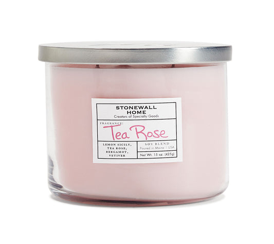 Stonewall Tumbler Tea Rose von Stonewall Kitchen kaufen | Duft: Blütenblättern, Zitrusfrüchten, holzig | Brenndauer: 50 Stunden