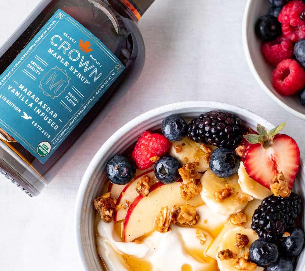 Vanilla Infused 8.5 Fl. Oz. von Crown Maple LLC kaufen | Reinster Ahorngeschmack mit Vanillenote | Perfekt für Pancakes oder Frenchtoast