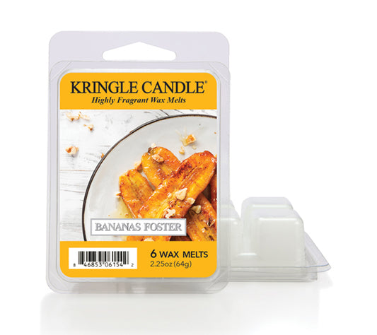 Kringle Wax Melts 6 pcs Bananas Foster von Kringle Candle kaufen | Duft: Banane, brauner Zucker, sanfte Gewürze | Mehrmals schmelzbar | EU-weiter Versand