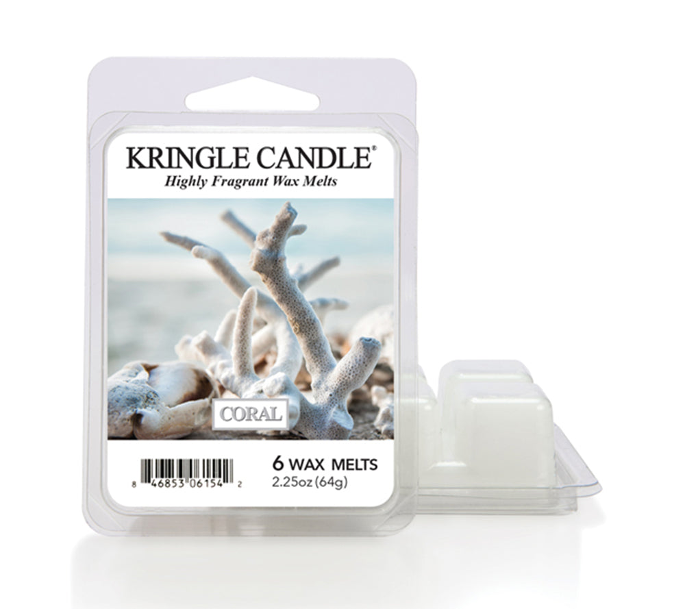 Kringle Wax Melts 6 pcs Coral von Kringle Candle kaufen | Duft: Ozonfrische, sprudelnde Bergamotte, Spritzer Zitrone | Mehrmals schmelzbar | EU-weiter Versand