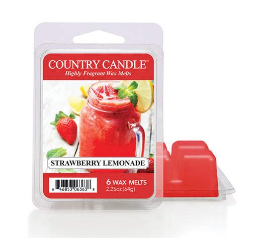 Country Wax Melts 6 pcs Strawberry Lemonade von Country Candle kaufen | Duft: Orangenschale, Apfel, Zitrone | Mehrmals schmelzbar | EU-weiter Versand
