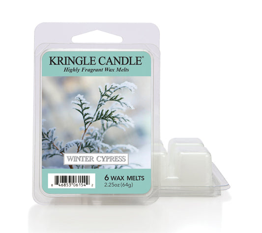 Kringle Wax Melts 6 pcs Winter Cypress von Kringle Candle kaufen | Duft: Zypressenöl, Pfefferminzöl, Eukalyptus | Mehrmals schmelzbar | EU-weiter Versand