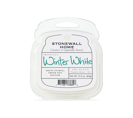 Stonewall Wax Melt Winter White von Stonewall Kitchen kaufen | Duft: Frisch, belebend, winterlich, Zitrus, Balsam | Mehrmals schmelzbar