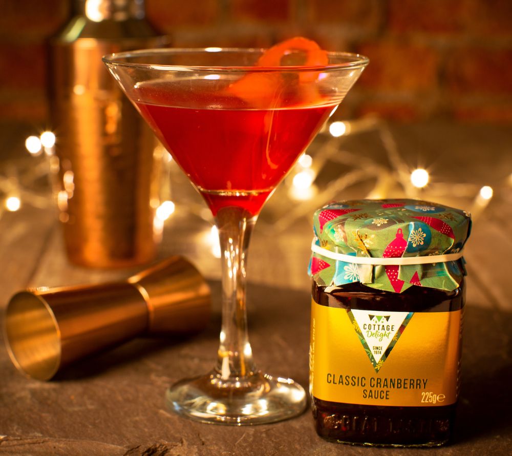 Classic Cranberry Sauce von Cottage Delight, fruchtig und handgemacht in England, ideal zu Fleisch, Käse und Sandwiches