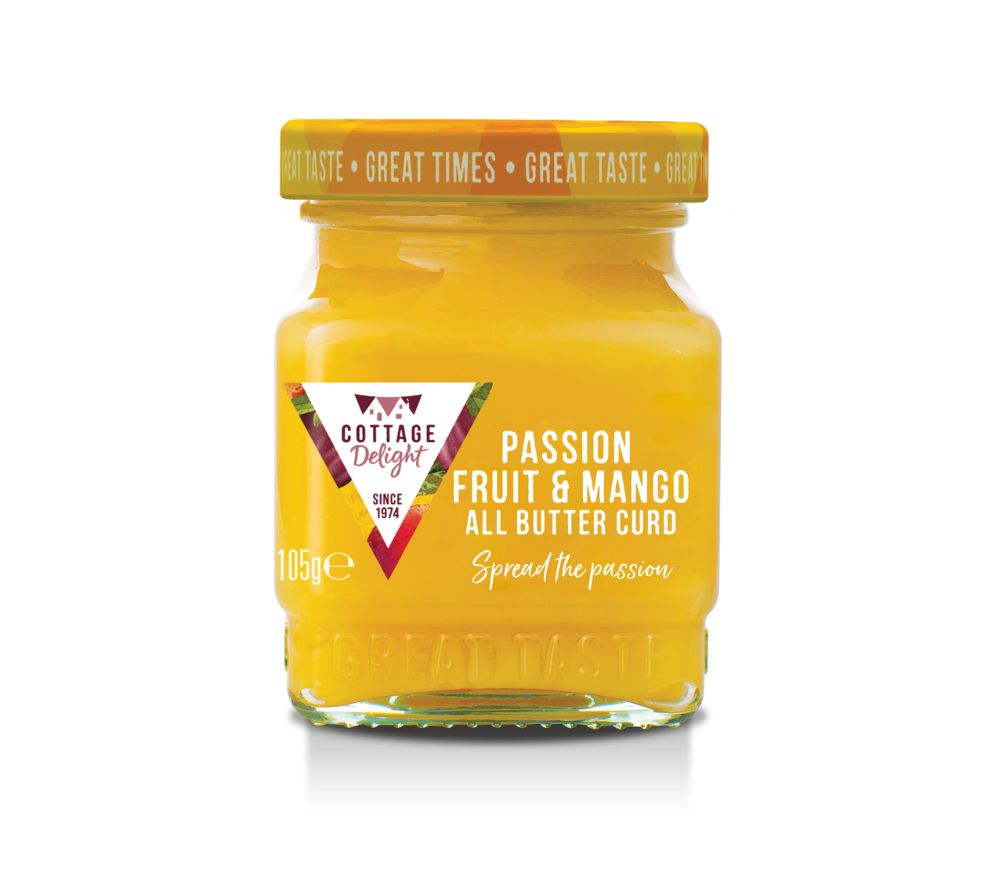 All Butter Lemon Curd Passion Fruit & Mango von Cottage Delight – exotischer Fruchtaufstrich online kaufen, cremig & handgemacht