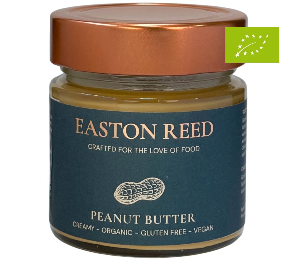 Easton Reed Peanut Butter online bei Ryan's Specialties B2B kaufen: 100 % Bio-Erdnüsse, cremiger Genuss, vegan & glutenfrei – purer Geschmack für Feinschmecker.