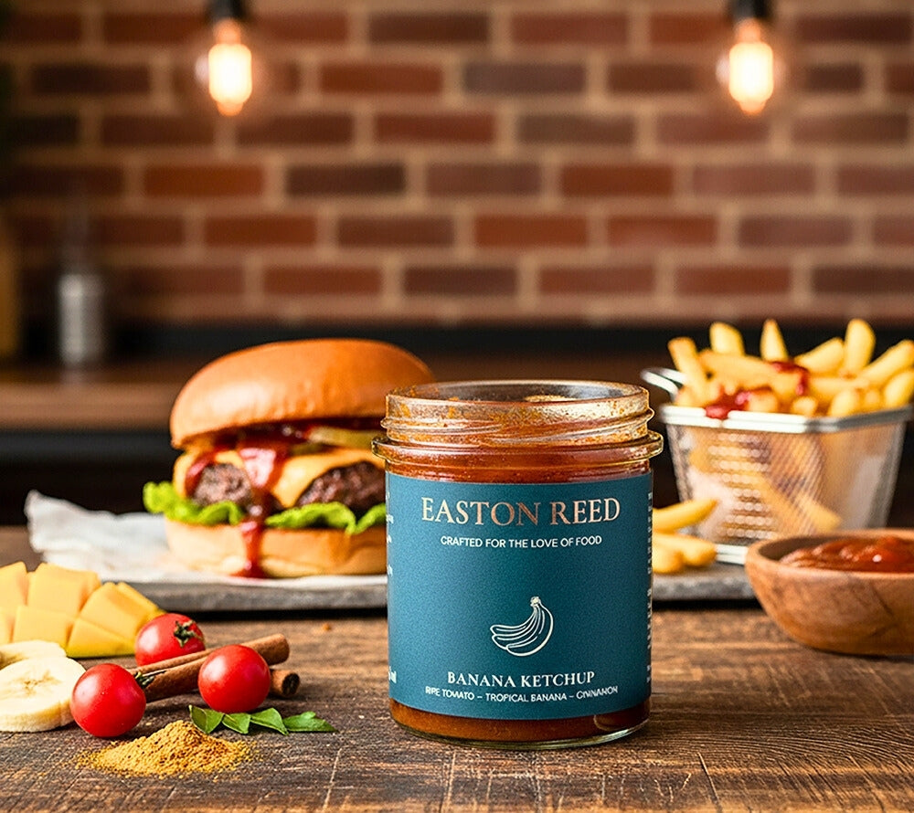 Easton Reed Banana Ketchup – exotisch-fruchtiger Ketchup mit Banane, Mango & mildem Curry für Gastronomie, Catering & Foodservice