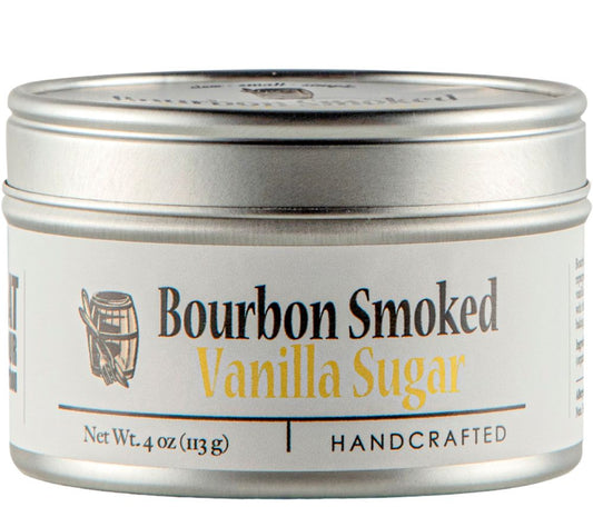 Bourbon Smoked Vanilla Sugar von Bourbon Barrel Foods – edler, rauchig-süßer Vanillezucker aus Kentucky. Jetzt bei Ryan’s Specialties B2B online kaufen!
