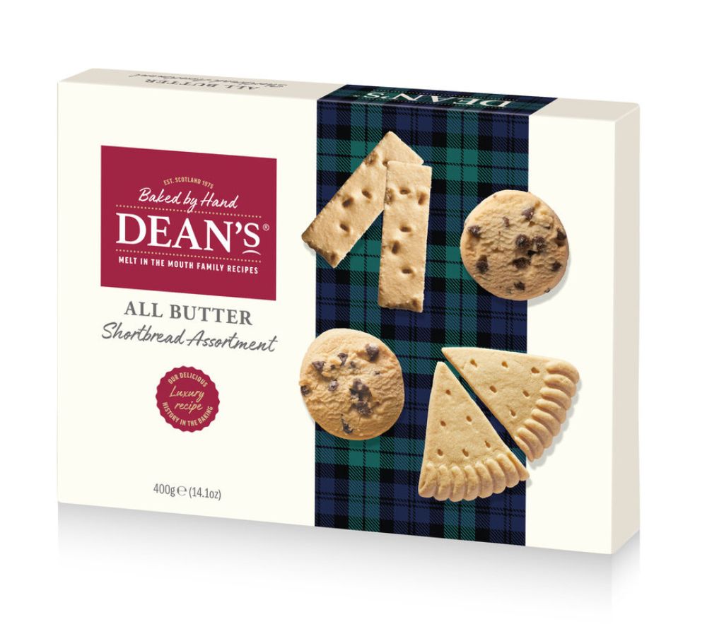 Dean’s All Butter Shortbread Assortment: Handgefertigte Shortbreads in drei Sorten – zart, buttrig und perfekt für Tee, Kaffee oder als feines Geschenk