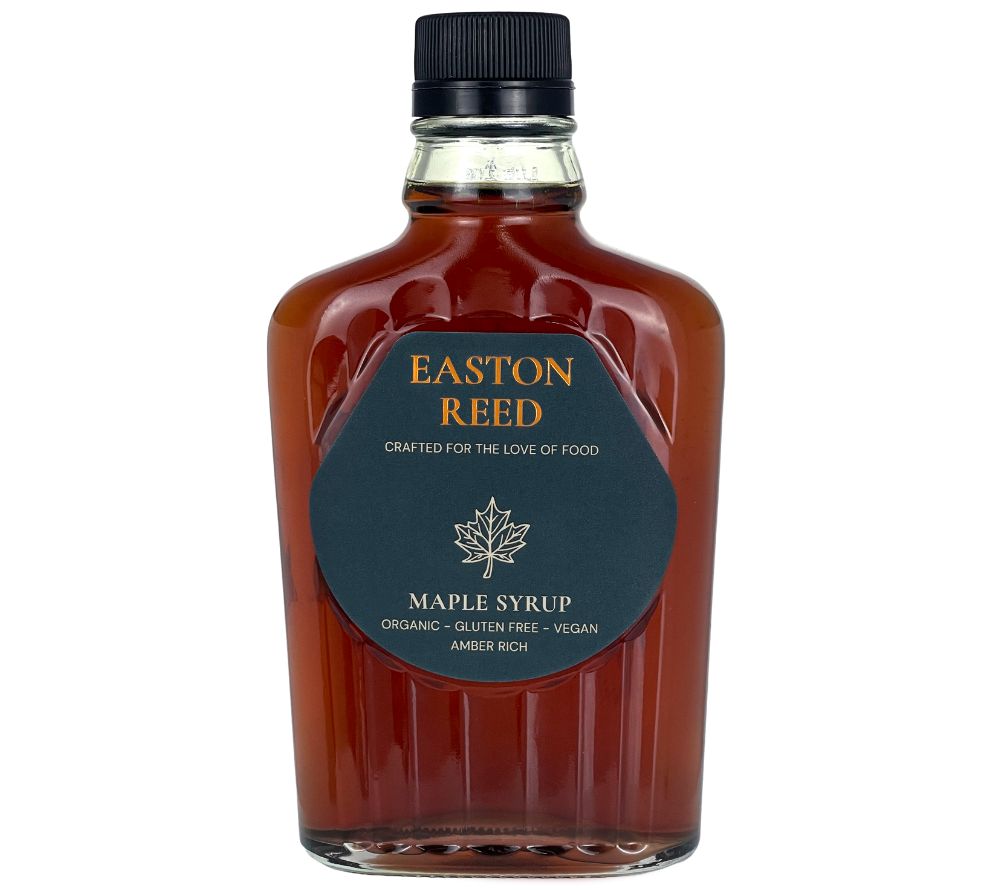 Easton Reed Maple Syrup Grade A Amber Rich: 100 % reiner Ahornsirup aus Québec. Mild, vollmundig & vielseitig – nachhaltig, vegan & natürlich.