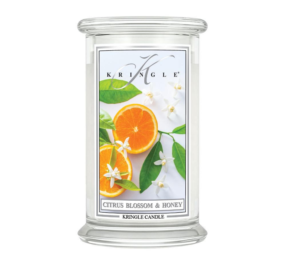 Citrus Bloom & Honey Candle mit Mandarine, Neroli und Honig. Frisch, floral und warm – mit Bienenwachs und Moschus für elegante Tiefe.