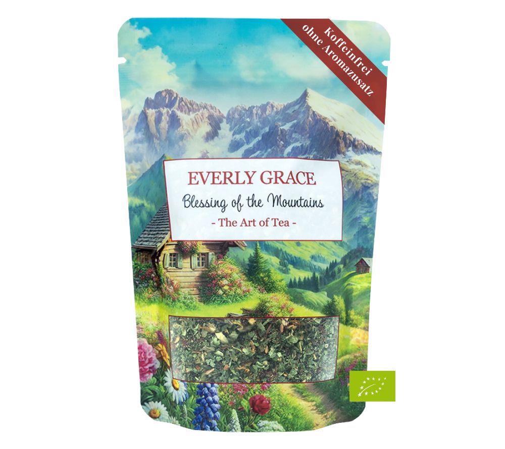 Bio-Kräutertee mit Blüten & Kräutern. Koffeinfrei, harmonisch & natürlich – ideal für entspannte Genussmomente und bewusste Auszeiten.