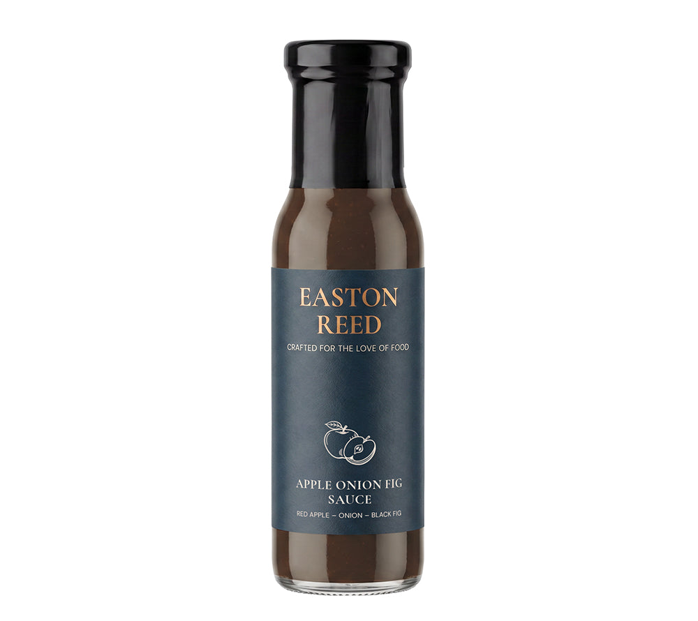 Easton Reed Apple Fig Onion Sauce: Feige, Apfel, Zwiebel & Balsamico vereint. Fruchtige Gourmet-Sauce für Käse, BBQ, Brot und besondere Genussmomente.
