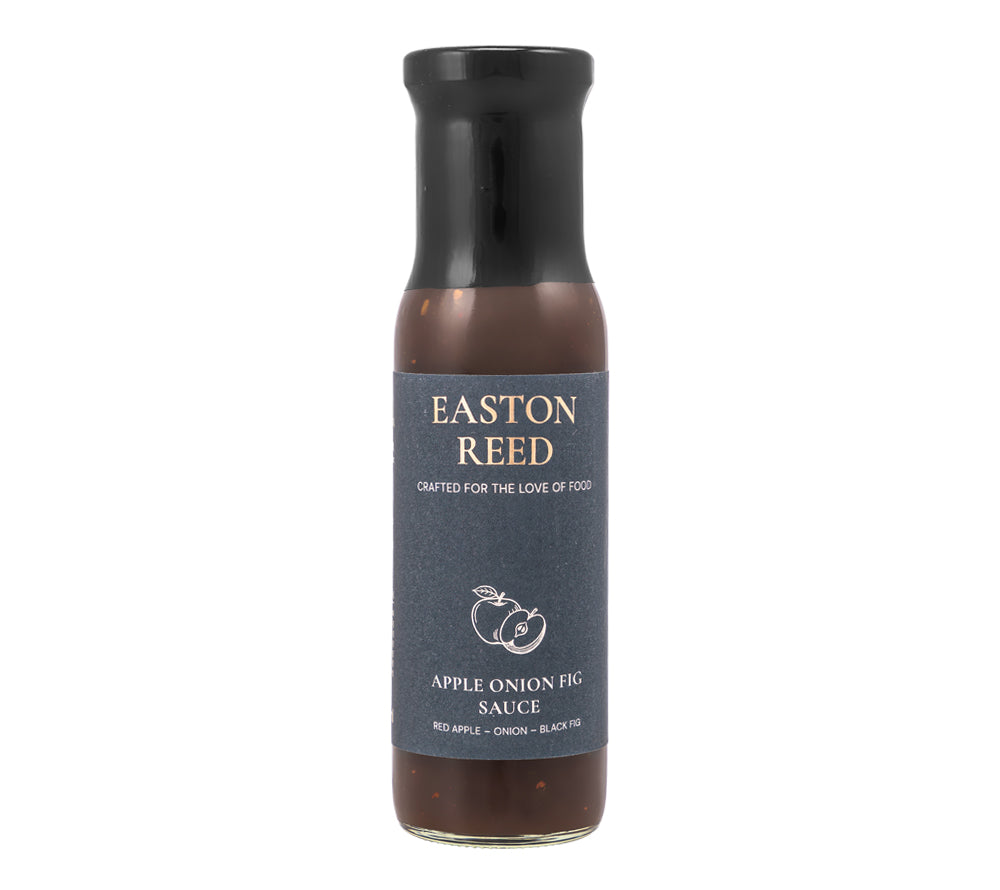 Easton Reed Apple Fig Onion Sauce: Feige, Apfel, Zwiebel & Balsamico vereint. Fruchtige Gourmet-Sauce für Käse, BBQ, Brot und besondere Genussmomente.