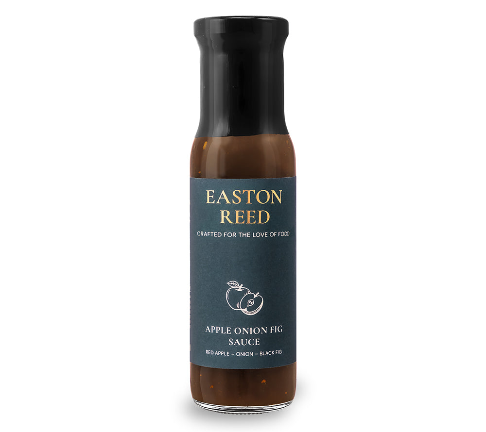Easton Reed Apple Fig Onion Sauce: Feige, Apfel, Zwiebel & Balsamico vereint. Fruchtige Gourmet-Sauce für Käse, BBQ, Brot und besondere Genussmomente.