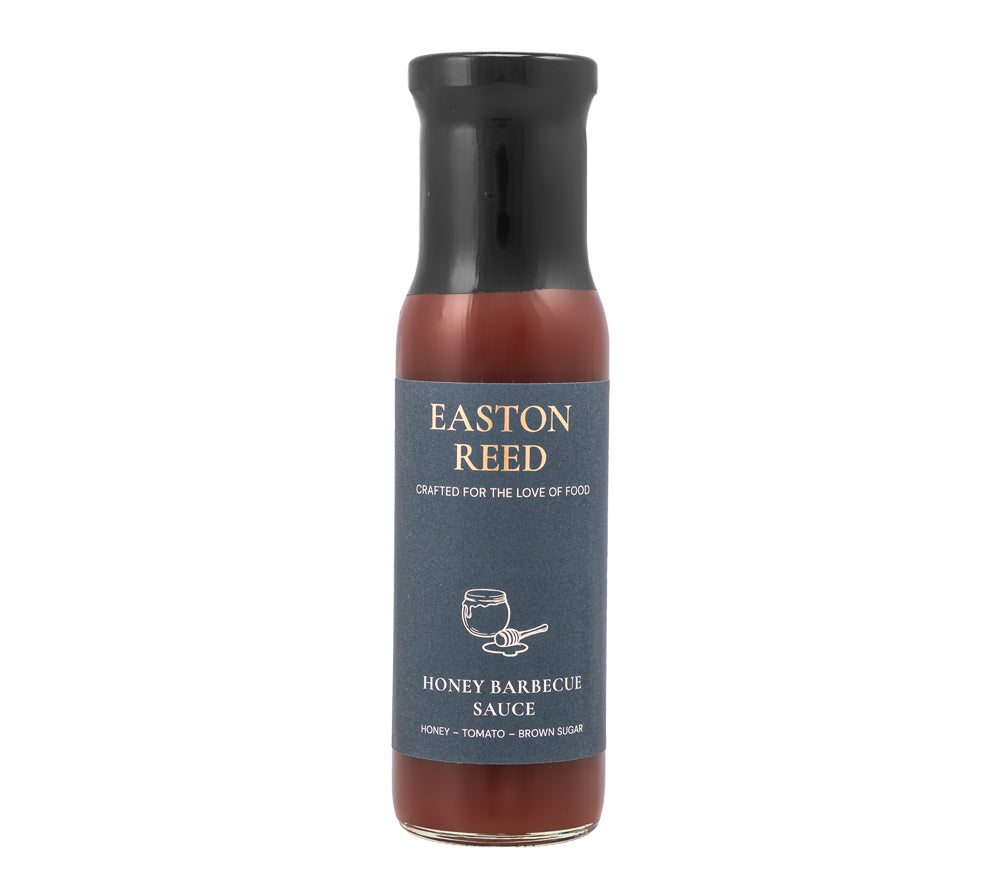 Easton Reed Honey Barbecue Sauce: Milde BBQ-Sauce mit Honig, Tomate und Senf. Süß-würzig, vielseitig für Grillgerichte, Burger, Dips und Buffets. 