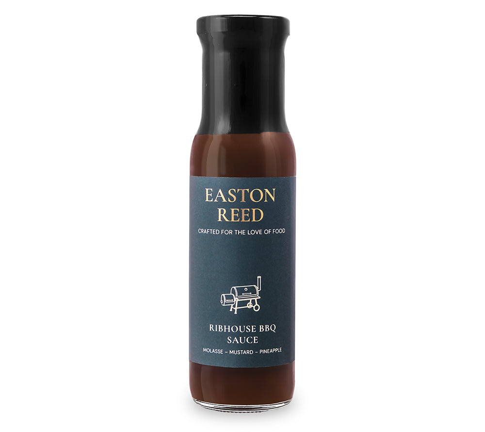 Easton Reed Ribhouse BBQ Sauce: Rauchige BBQ-Note mit braunem Zucker und Melasse. Perfekt zu Ribs, Burgern, Grillgerichten und als Dip.