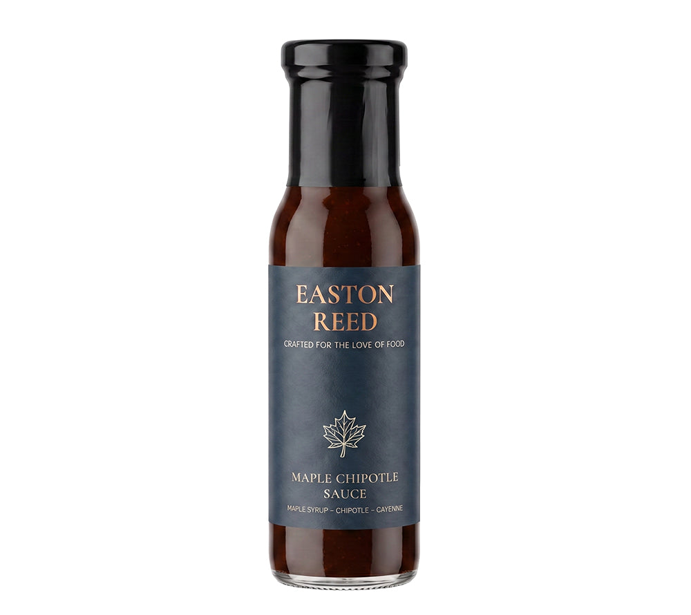Easton Reed Maple Chipotle Sauce: Kanadischer Ahornsirup trifft auf Chipotle-Chili, Tomate und Würze. Süß-pikante Gourmet-Sauce für BBQ & mehr.