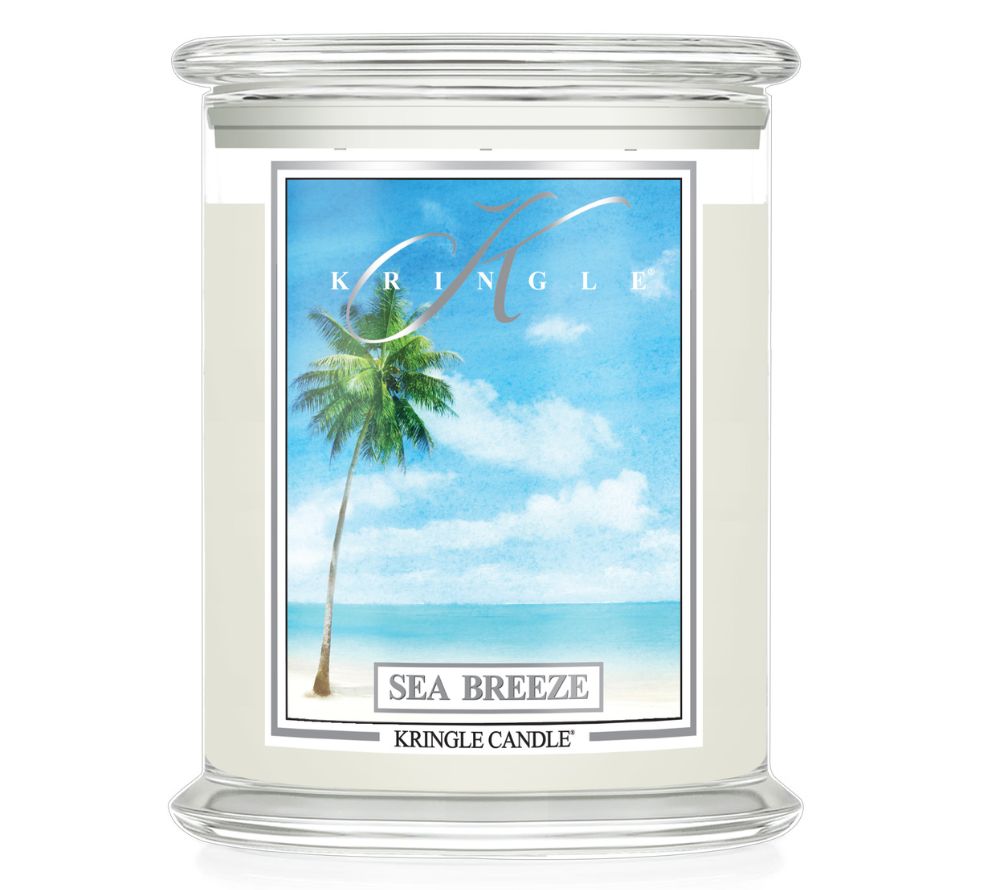 Sea Breeze Duftkerze Large 3-Docht von Kringle Candle als Freisteller auf weißem Hintergrund
