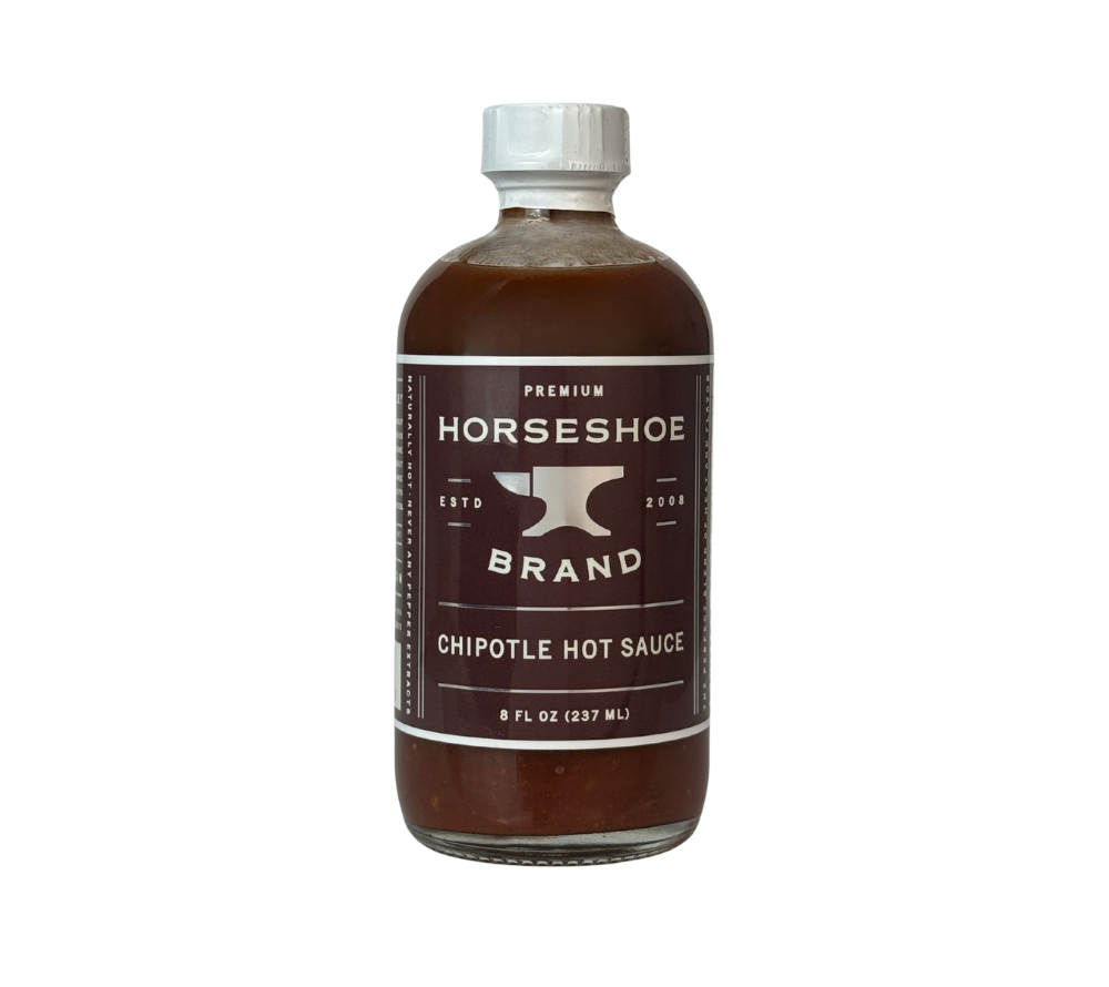 Chipotle Hot Sauce von Horseshoe Brand kaufen | Intensive scharfe Chipotle Chilis | Perfekt zu Spare Ribs, Hähnchen, Suppen und Eintöpfen
