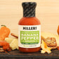 Banana Pepper Mild Sauce von Miller’s kaufen – süß-würzige Pfeffersauce mit milder Schärfe & mehrfach prämiert. Ideal für BBQ, Burger, Käse & Geschenke.