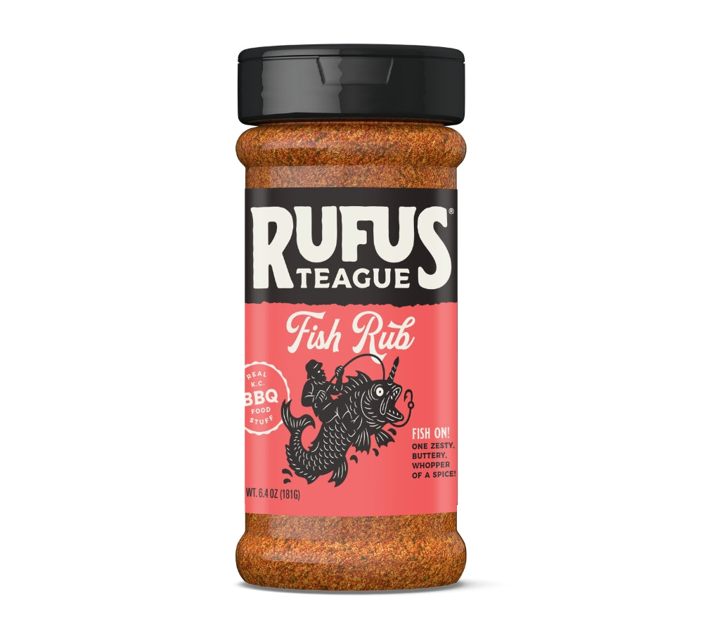 Rufus Teague Fish Rub als Freistellerbild auf weißem Hintergrund