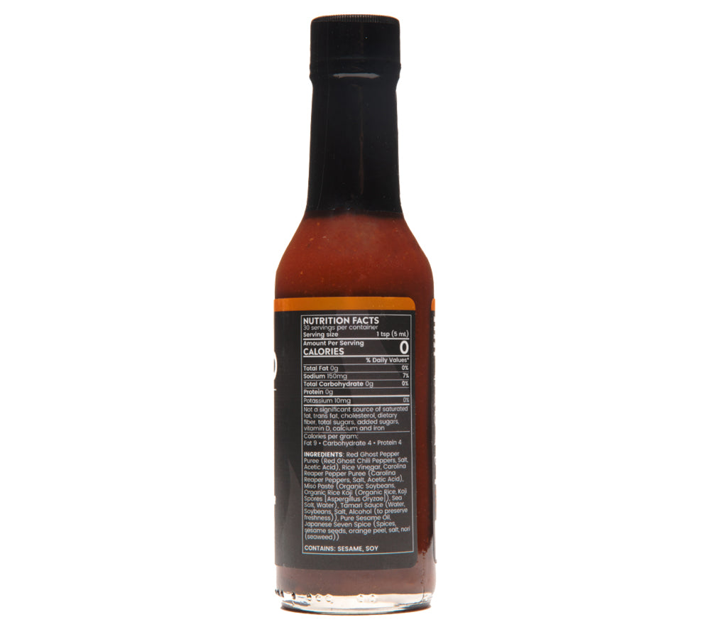 Aka Miso Ghost Reaper Hot Sauce von Bravado Spice Co kaufen | scharf, würzig, vielfältig | Ideal als Sushi-Dip, Grillmarinade, Wing-Glasur 