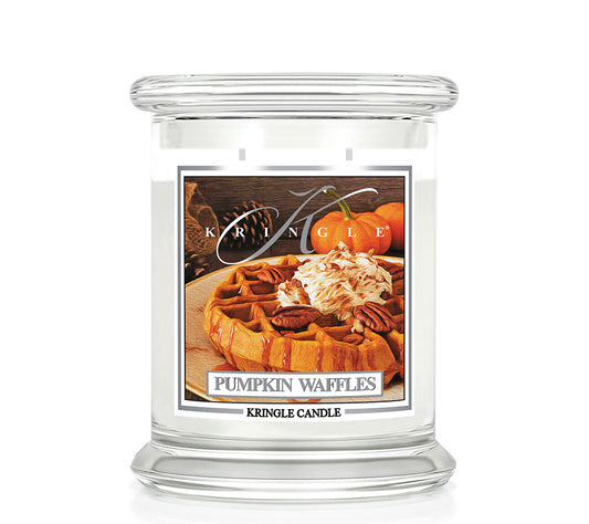 Kringle Jar Medium Pumpkin Waffles von Kringle Candle kaufen | Duft: Zimtig, Fruchtig, Gebäck, Süß, Vanille | Brenndauer: 75 Stunden 