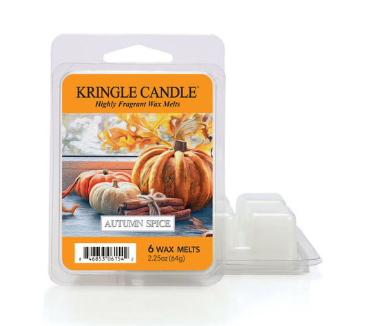 Kringle Wax Melts 6 pcs Autumn Spice von Kringle Candle kaufen | Duft: Zimt, Gebäck, Vanille, Zitrus | Mehrmals schmelzbar 