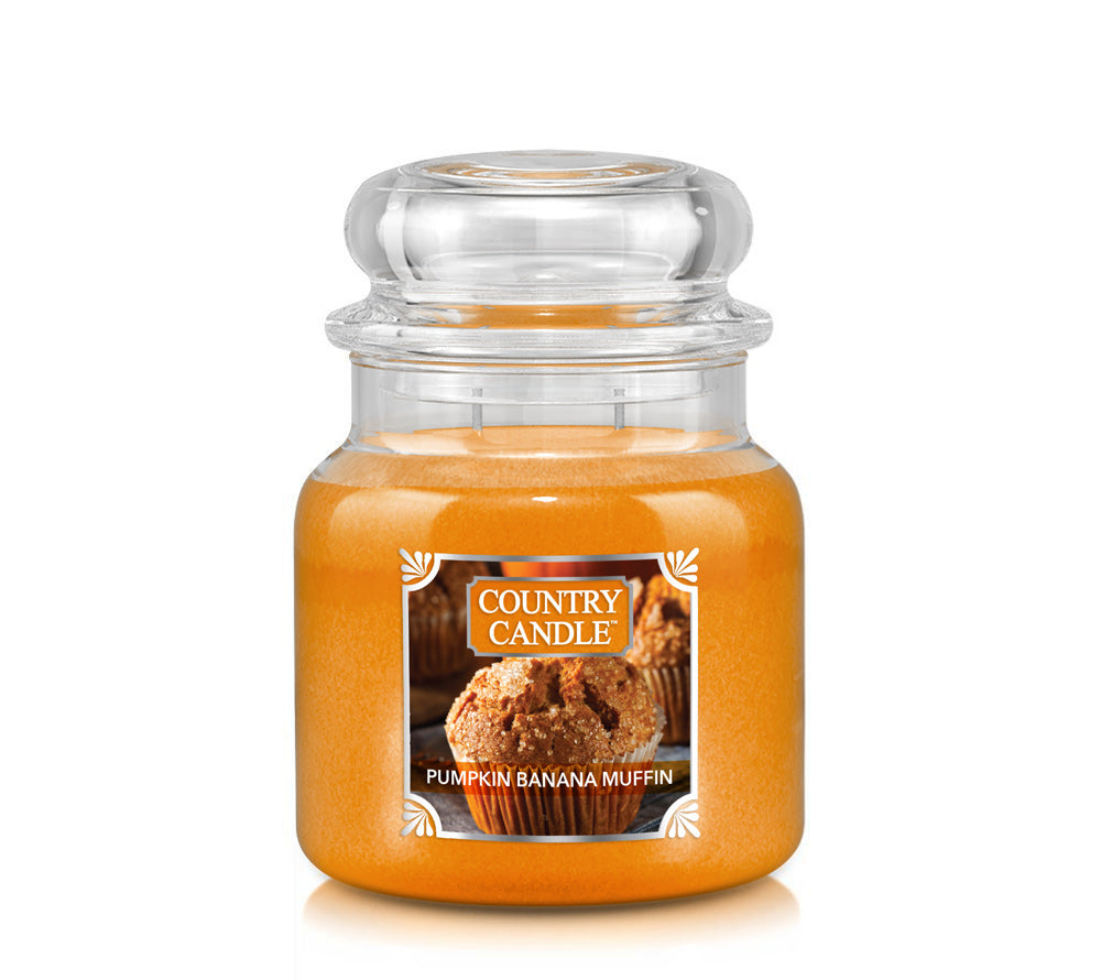 Country Jar Medium Pumpkin Banana Muffin von Country Candle kaufen | Duft: Zimtig, Fruchtig, Zitrus, Vanille, Banane | Brenndauer: 65-90 Stunden