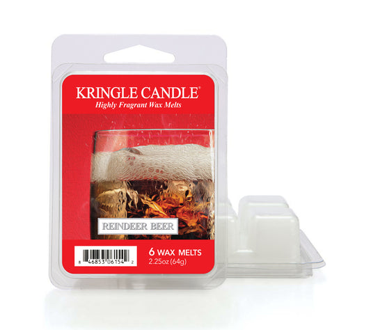 Kringle Wax Melts 6 pcs Reindeer Beer von Kringle Candle kaufen | Duft: Süß, Vanille, Wurzelbierlimonade | Mehrmals schmelzbar 