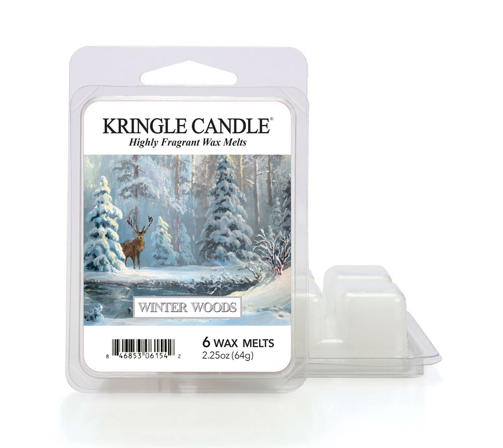 Kringle Wax Melts 6 pcs Winter Woods von Kringle Candle kaufen | Duft: Grüne Minze, Eukalyptus, Pfefferminz | Mehrmals schmelzbar