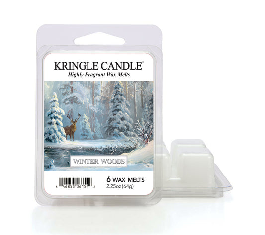 Kringle Wax Melts 6 pcs Winter Woods von Kringle Candle kaufen | Duft: Grüne Minze, Eukalyptus, Pfefferminz | Mehrmals schmelzbar