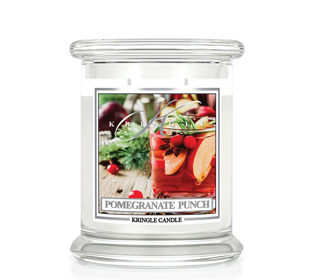 Kringle Jar Medium Pomegranate Punch von Kringle Candle kaufen | Duft: Zimtig, blumig, Granatapfel, Cranberry | Brenndauer: 75 Stunden