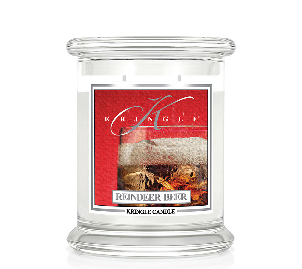 Kringle Jar Medium Reindeer Beer von Kringle Candle kaufen | Duft: Süß, Vanille, Wurzelbierlimonade | Brenndauer: 75 Stunden