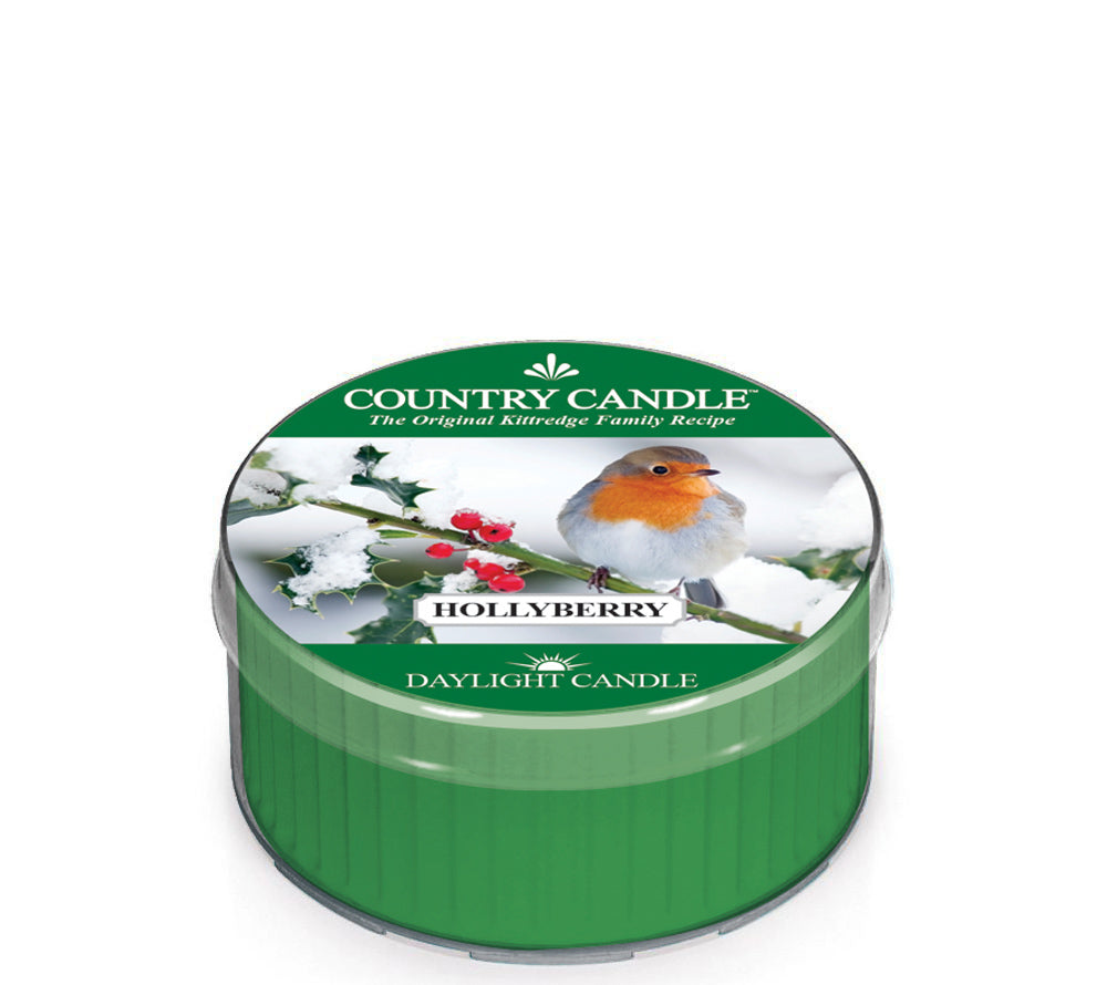 Country Daylight Hollyberry von Country Candle kaufen | Duft: Wilde Himbeeren, Grüne Blätter, Erdbeerstrudel | Brenndauer: 12 Stunden 