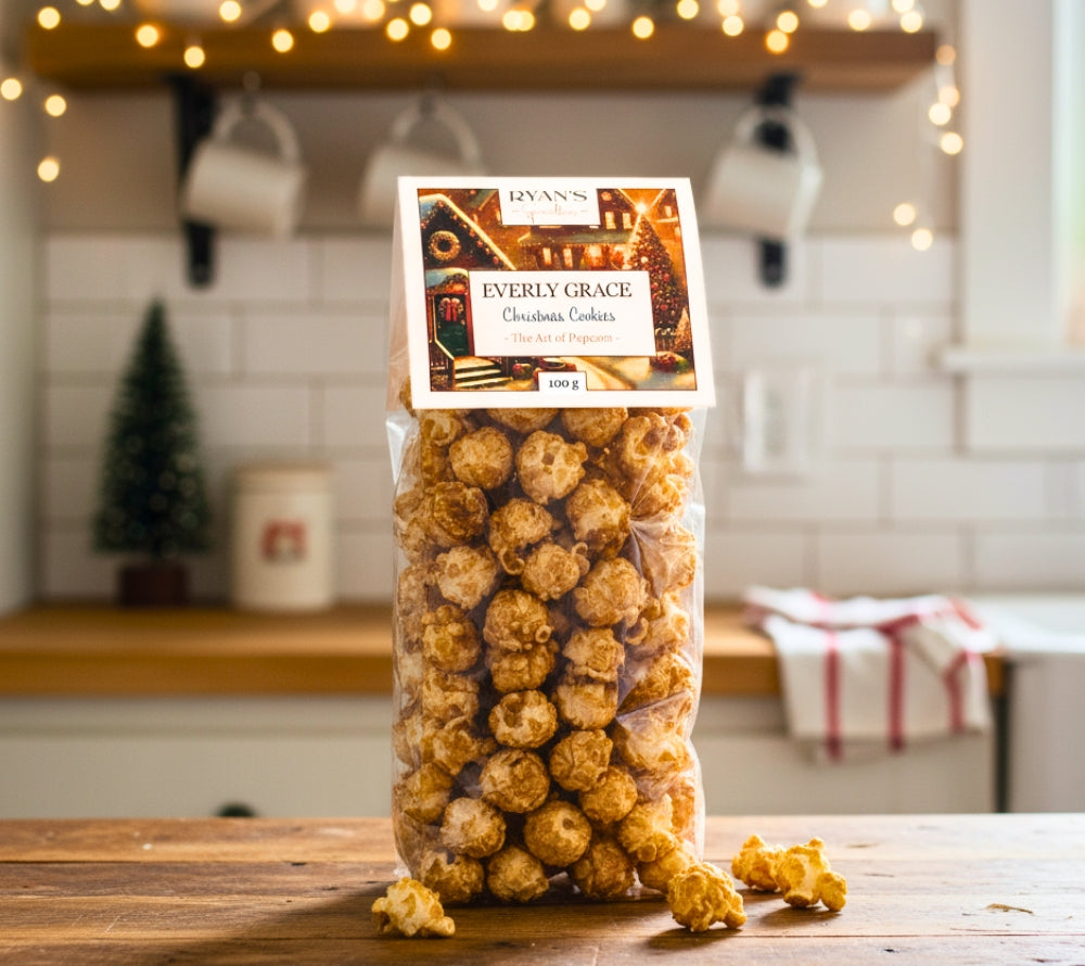 Popcorn Christmas Cookies von Everly Grace kaufen | Weihnachtlicher Geschmack mit Zimt und Spekulationsgewürz | ohne Aromen und Farbstoffe | EU-weiter Versand