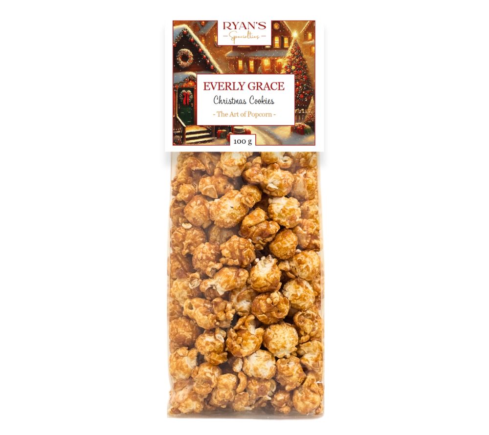 Popcorn Christmas Cookies von Everly Grace kaufen | Weihnachtlicher Geschmack mit Zimt und Spekulationsgewürz | ohne Aromen und Farbstoffe | EU-weiter Versand