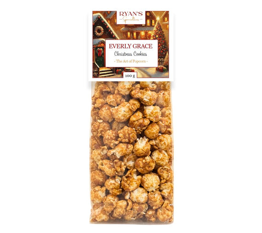 Popcorn Christmas Cookies von Everly Grace kaufen | Weihnachtlicher Geschmack mit Zimt und Spekulationsgewürz | ohne Aromen und Farbstoffe | EU-weiter Versand
