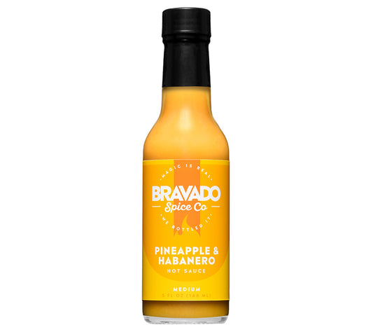 Pineapple & Habanero Hot Sauce von Bravado Spice Co kaufen | fruchtig, mild-scharf | Ideal als Grillsoße, Fischmarinade, Garnelen-Dip