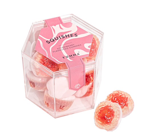 Squishes Hexagon Box von Yumma Candy kaufen | weich, fruchtig | Ideal als Snack, Nascherei, Geschenk | EU-weiter Versand